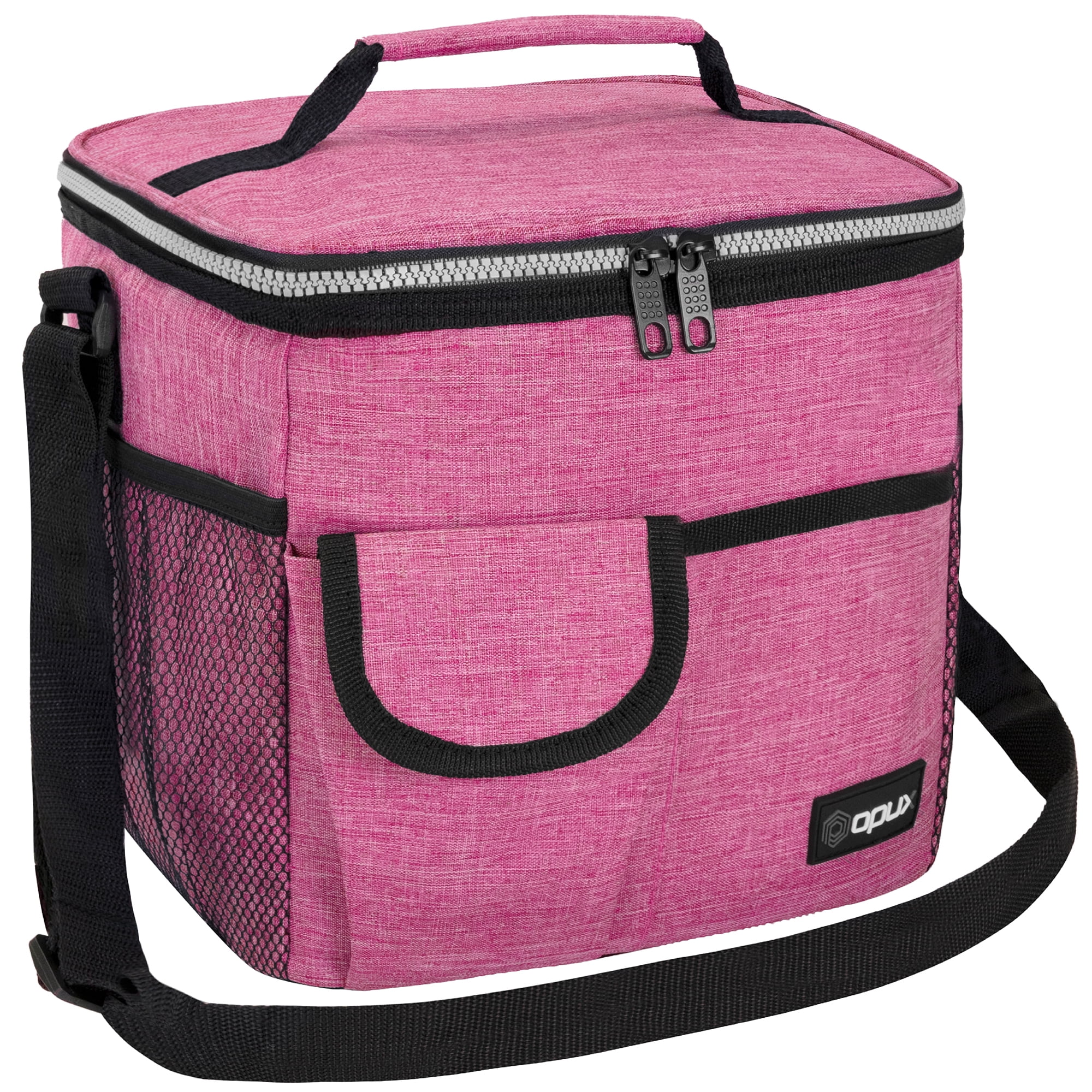  OPUX Insulated Dual Compartment Lunch Bag, Box for Women Men,  Soft Cooler Bag Leakproof Adult Work Office, Large Tote Pail Kid Boys Girls  School, Reusable Beach Travel Picnic, Purple: Home 