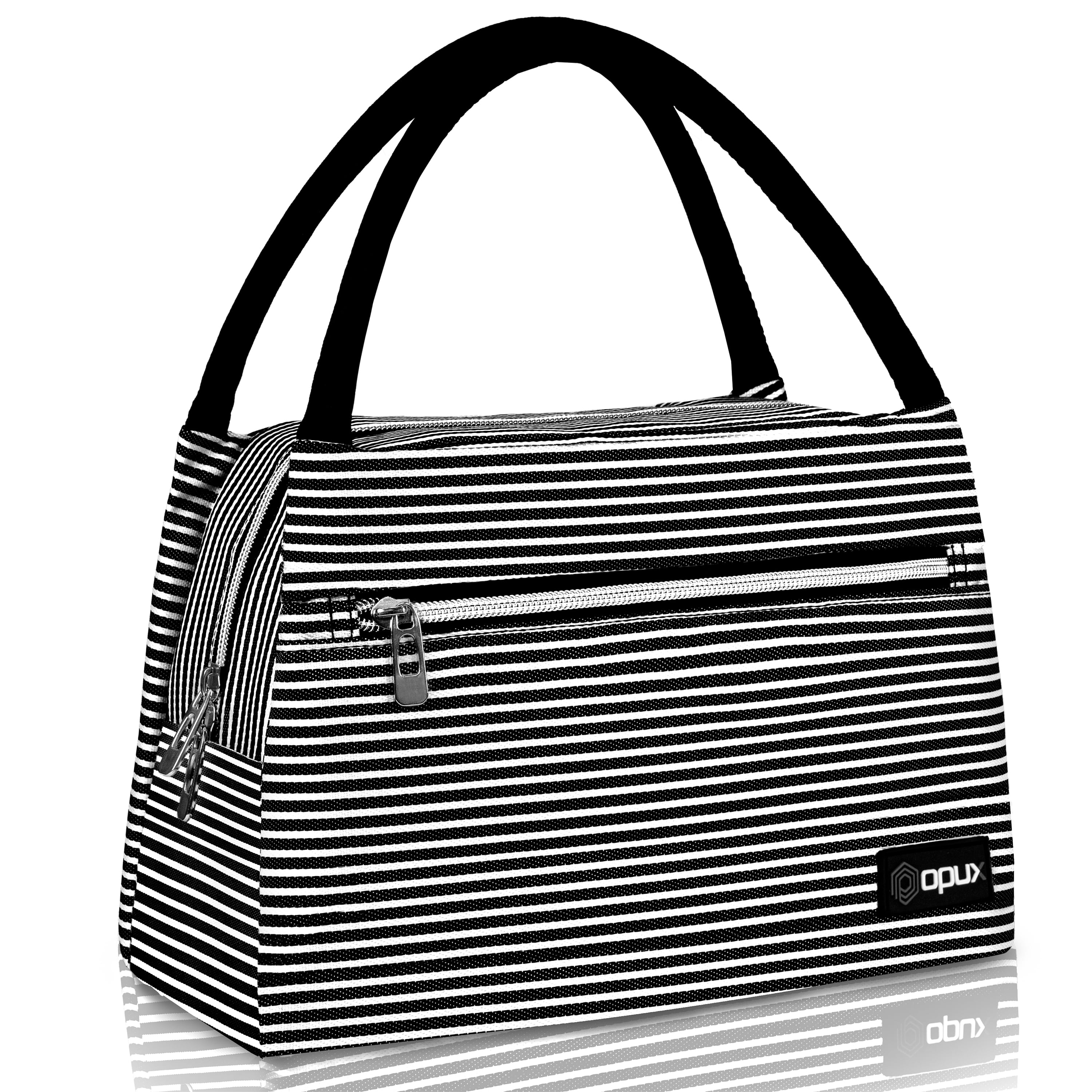 Nylon Preppy Lunch Box Large Insulated Lunch Bag Reusable