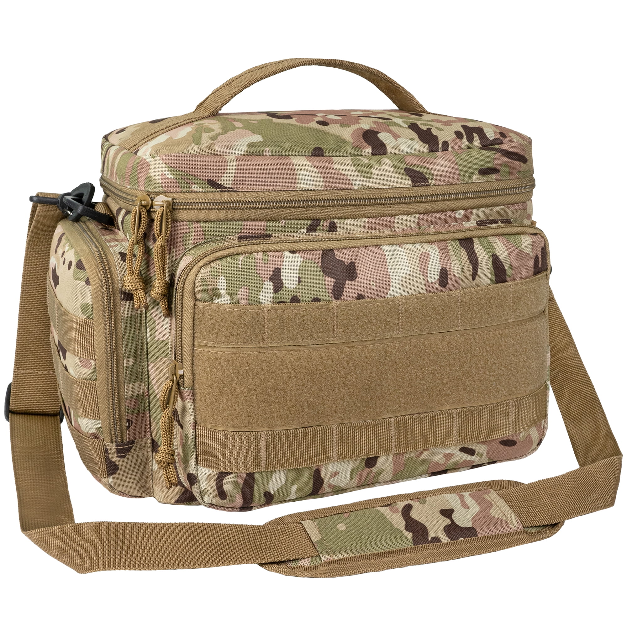 OPUX Insulated Large Lunch Box for Men with Carry Shoulder Strap, Camo