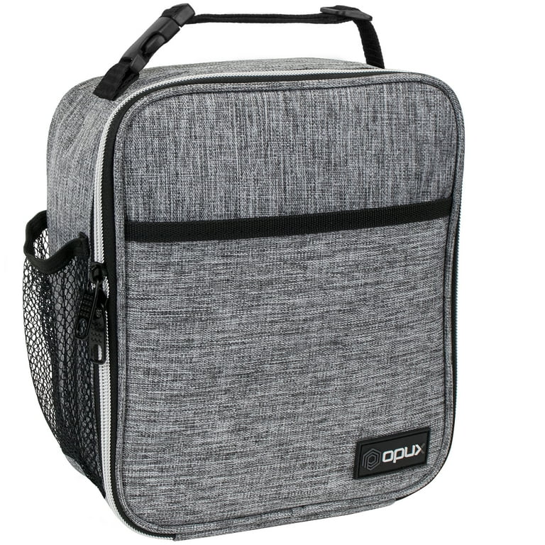 OPUX Premium Insulated Lunch Box, Soft School Lunch Bag for Kids Boys  Girls, Leakproof Small Lunch Pail Men Women Work, Reusable Compact Cooler  Tote Lunchbox for Office Adult, Heather Grey 