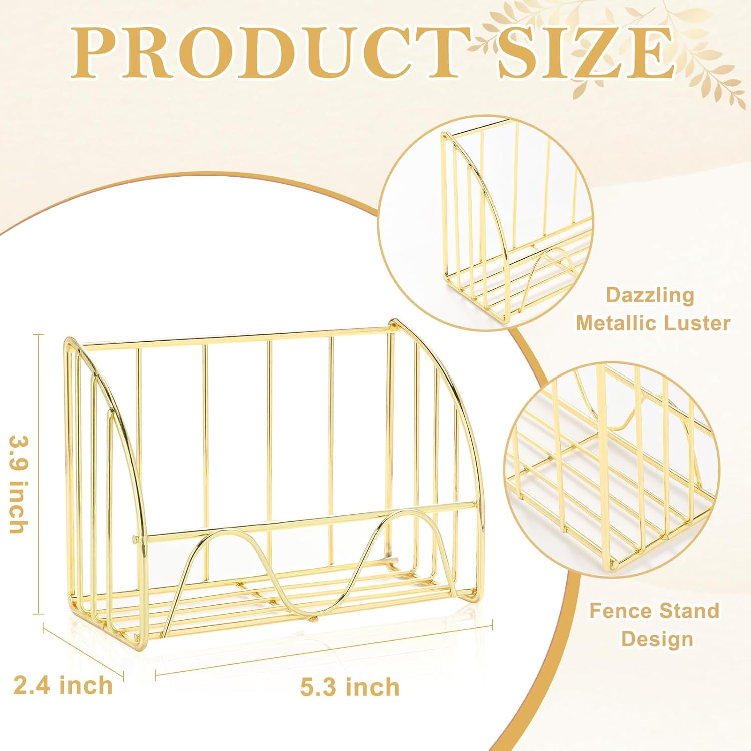 OPVM-2 PCS Index Card Display Stand 3x5 Inch Business Card Stand Gold ...