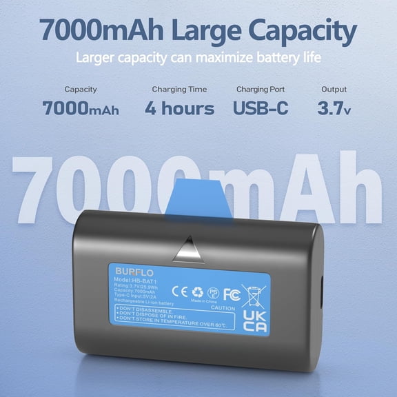 OPVM-2-Pack Rechargeable Battery for SimpliSafe Wireless Outdoor Security Cameras,Upgraded 7000mAh Replacement BatteriesIncludes 2 Charging Cables &USB Wall Plug (2 Pack)