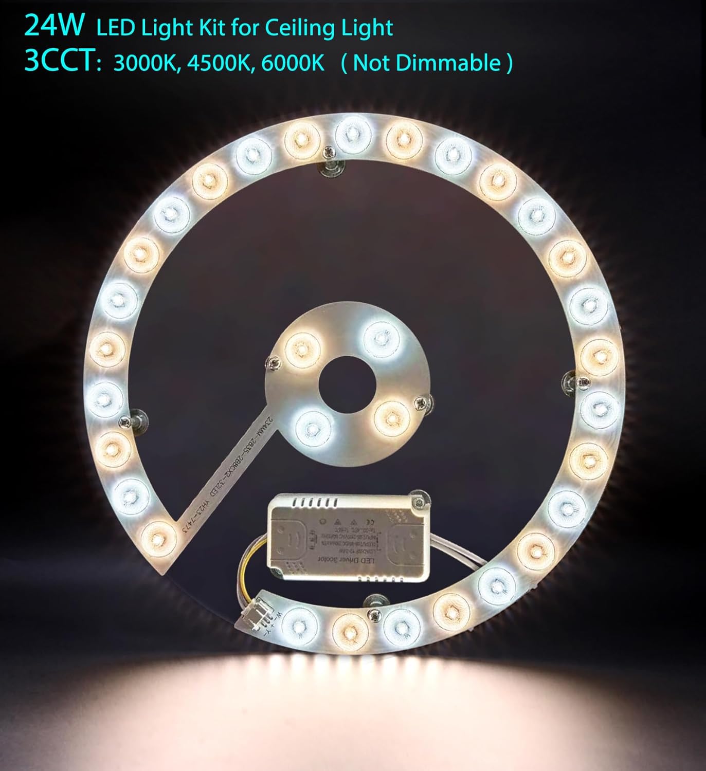 OPVM-24W LED Close to Ceiling Flush Mount Fan Fandelier Retrofit Light
