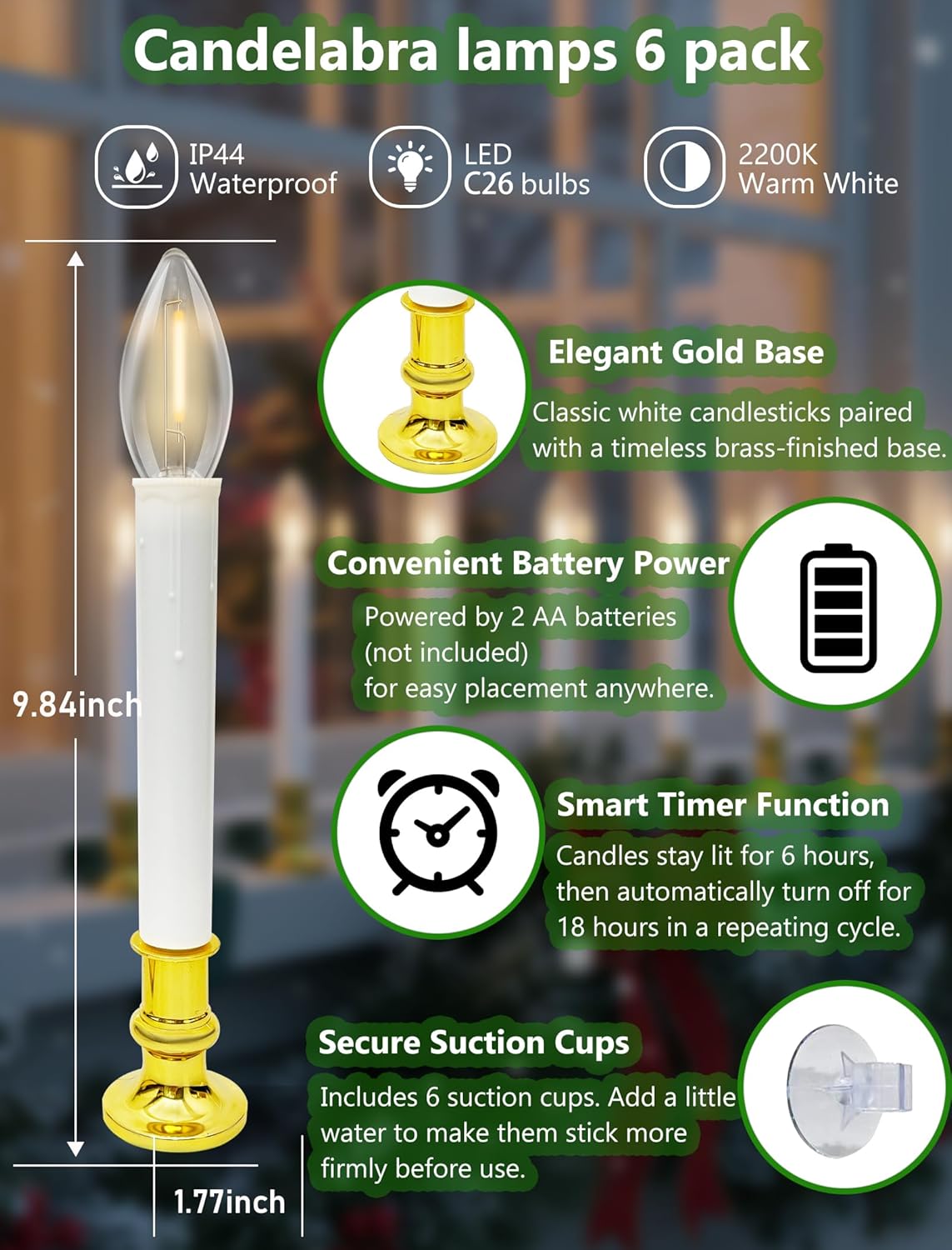 Window Candle Light Bulbsnull