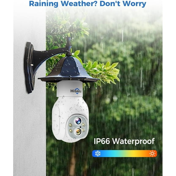 OPVM-Light Bulb Security Camera Wireless WiFi 5G&2.4GHz,10X Zoom PTZ Light Socket Security Camera Waterproof, 2-Way-Audio, Auto Tracking, 3MP Color Night Vision, SD&Cloud Storage (Dual Lens)