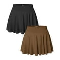 thumbnail image 1 of OQQ Women's 2-in-1 Basic 2-piece Skirt Versatile Stretch Casual Sports Tennis Mini Skirt, 1 of 8