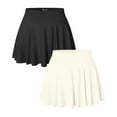 thumbnail image 1 of OQQ Women's 2-in-1 Basic 2-piece Skirt Versatile Stretch Casual Sports Tennis Mini Skirt, 1 of 9