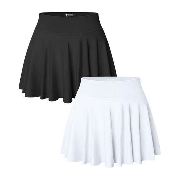 OQQ Women's 2-in-1 Basic 2-piece Skirt Versatile Stretch Casual Sports Tennis Mini Skirt
