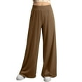 thumbnail image 1 of OQQ Women's Wide Leg Pants High Waist Casual Lounge Travel Vacation Loose Pants, 1 of 7