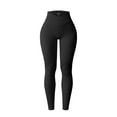 thumbnail image 1 of OQQ Women's 1 Piece Yoga Leggings Ribbed Seamless Workout High Waist Cross Over Athletic Exercise Leggings, 1 of 7