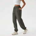 thumbnail image 1 of OQQ Women's loose sports pants autumn casual sports pants waist drawstring with pockets simple sports pants, 1 of 7