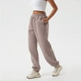 thumbnail image 1 of OQQ Women's loose sports pants autumn casual sports pants waist drawstring with pockets simple sports pants, 1 of 7