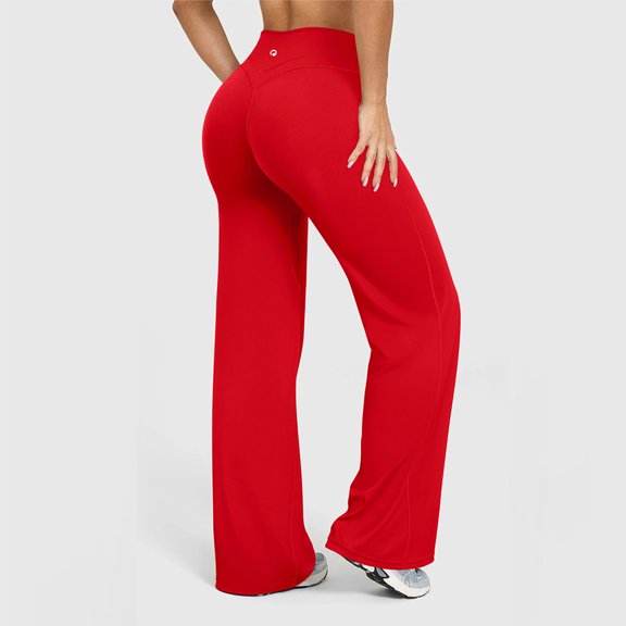 OQQ Yoga Pants Women High Waist Casual Soft Crossover Straight Leg