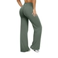 thumbnail image 1 of OQQ Yoga Pants Women High Waist Stretch Casual Soft Straight Leg Bottoms, 1 of 7
