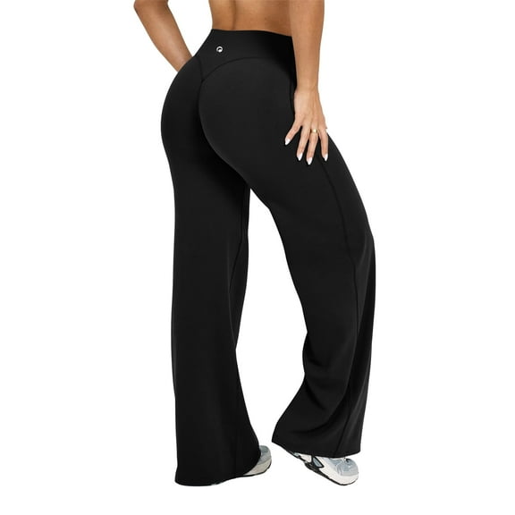 OQQ Yoga Pants Women High Waist Stretch Casual Soft Straight Leg Bottoms