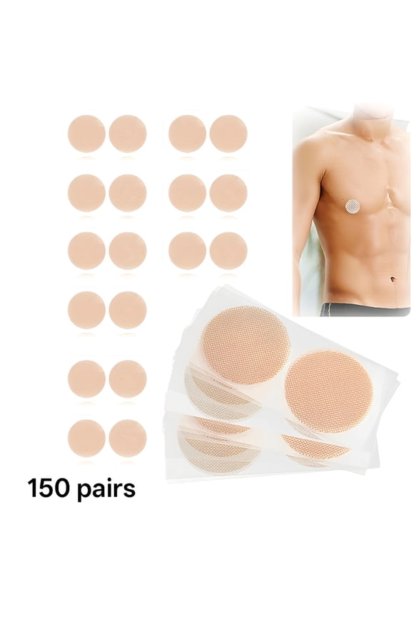 2026 New Men'S One Size Adhesive Nipple Covers,150 Pairs for Sports,Active Wear,Comfort,Daily Use,Seamless Fit,Chafing Prevention,Wardrobe Essentials