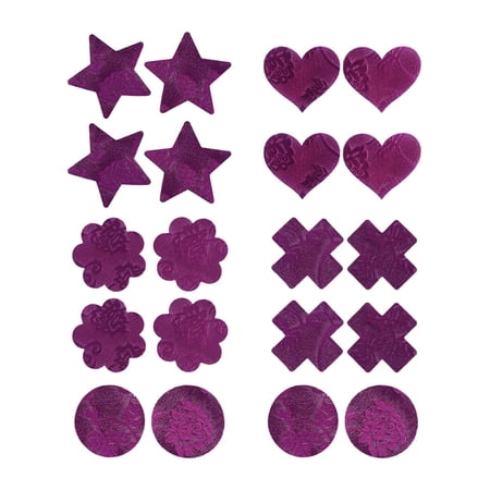 OQRKI 2026 New Nipple Covers Set,Nipple Pasties for Women,Sexy Pasties,Nipple Stickers with Multi-Design,Nipple Covers for Women,Purple