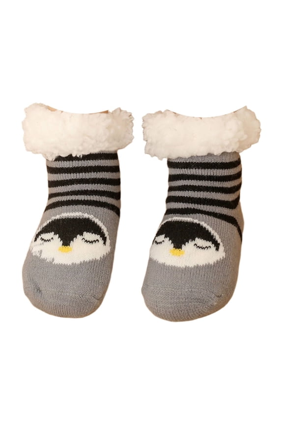 2026 New Socks Skin Friendly Soft Fuzzy Socks Gentle Girls Socks for Winter Days M Penguin for Cozy Home Wear Playtime Holiday Fun Relaxing Indoors.