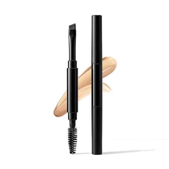 OQRKI 2Pcs Eyebrow Brush with Cap, Professional Double-Ended Angled Eye Brow Brush Applicator for Shaping and Filling Brows Lashes Eyeliner, Brow Brushes for Eyebrows Black
