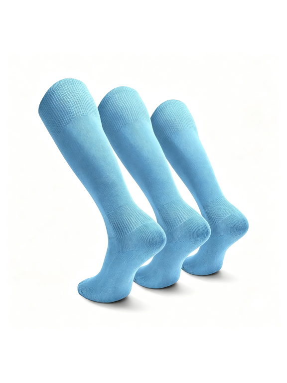 3 Pairs Soccer Baseball Softball Socks for Kids Youth Adults over the Calf Athletic Sports Football Socks Football Socks