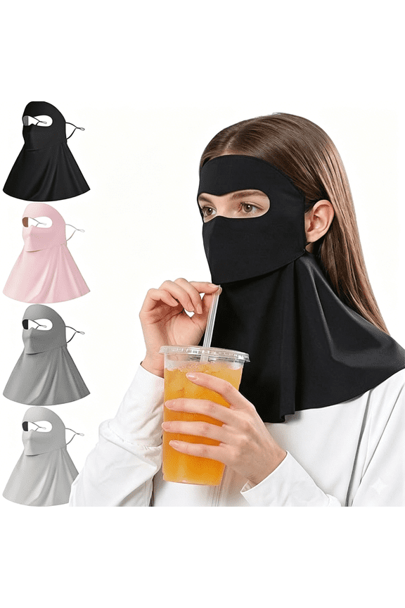 4-Pack Uv Face Mask Convenient for Drinking Water,Cooling Face Cover for Sun Protection Upf 50+,Breathable Mask