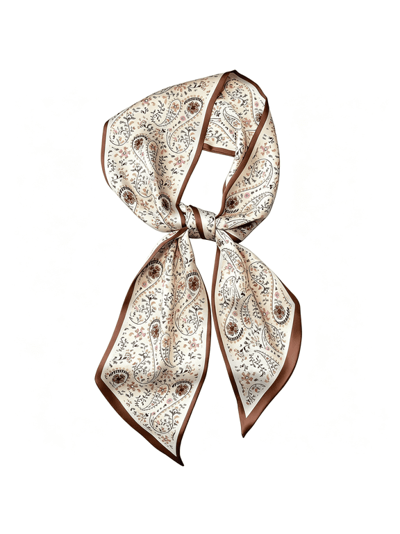 59" Long Silk Like Head Scarf Women'S Fashion Square Neck Satin Scarfs for Bag Hair Scarves Gift,Elegant Purse Scarf 59 * 5.9"