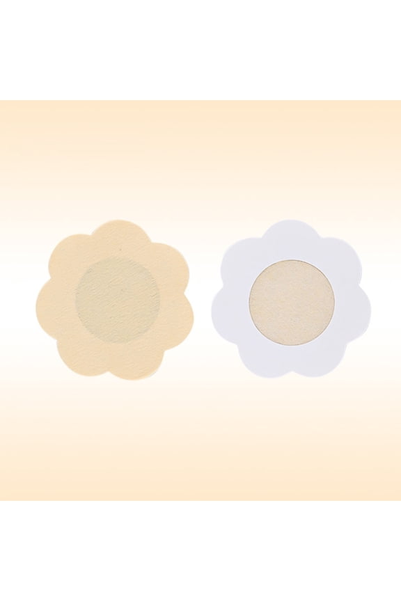 6-Pair Pack Single Use Satin-Like Breast Petal Adhesive Nipple Covers, One Size
