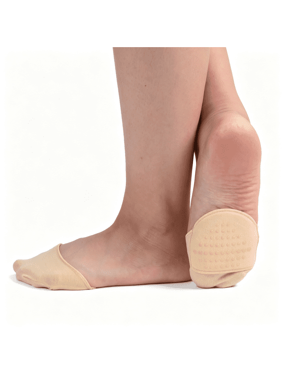 6 Pairs Ball of Foot Cushion Socks,Women'S Toe Cover with Padding Toe Topper Liner Socks Non-Skid Bottom, Comfortable Toe Socks Women