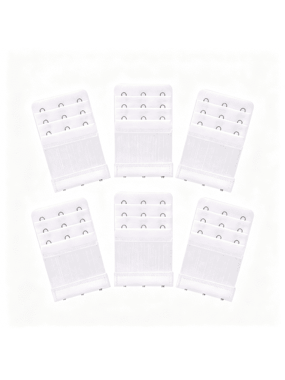 6 Pieces Women'S Soft Comfortable Elastic Bra Extenders Bra Extension Strap 3 Hook 3 Row Lady'S Bra Extender Bra Band