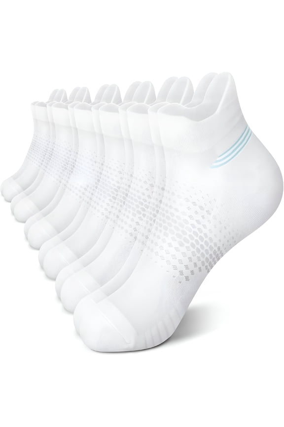Ankle Compression Socks for Women 6 Pairs,Running Socks with Heel Tab,Cushioned Low Cut Athletic Socks