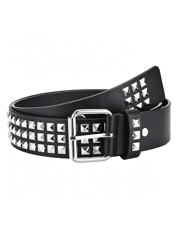 Black Studded Belt,Studded Bracelet Goth Rivet Punk Rock Cuff Bracelets Y2K Belt Emo Spike Cuff Bracelet Grunge Accessories for Women Men,Retro Y2K Belt