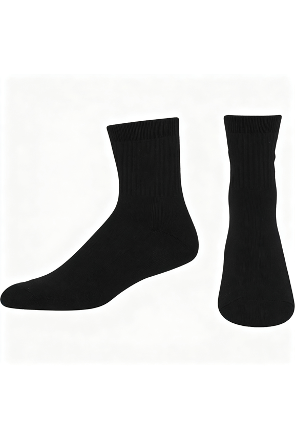 Classic Logoman Quarter Sock, Black, Size Large