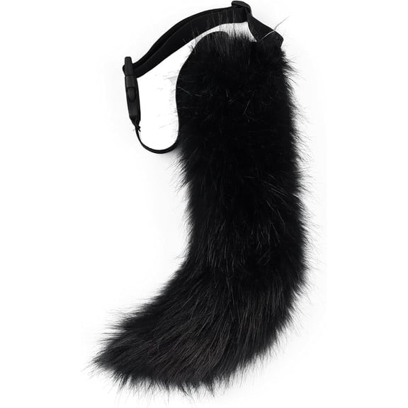 OQRKI Faux Fur Furry Fox Tail, Cat Tail, Wolf Tail, Furry Tail for Halloween Party Cosplay Costume Accessories