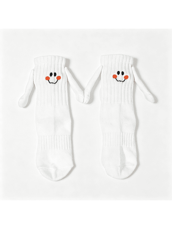 Funny Kids Baby Girl Boy Holding Hands Socks Silly Smile Crazy Novelty Gift for Toddlers 1-9 Years Family Matching Socks