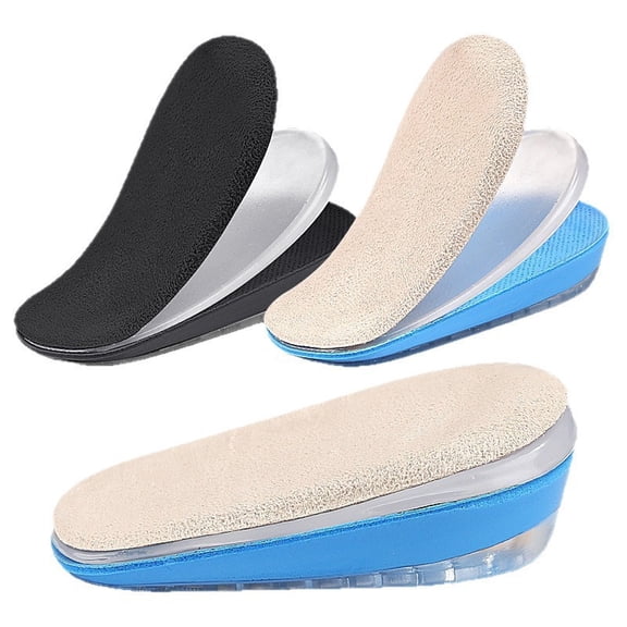 OQRKI Height Increase Insoles for Men&Women,3Cm Gel Heel Lift,Adjustable Insoles for Leg Length Discrepancy,Shock-Absorbing&Comfortable Shoe Insoles(Black)