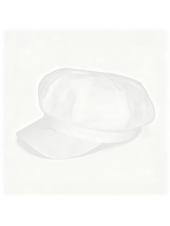 Newsboy Cabbie Baker Boy Hat Beret Cap for Women Pageboy Visor Paperboy Hat Sailor Fiddler Hat Adjustable Adjustable White Hat