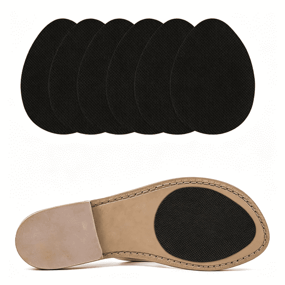 OQRKI Non-Slip Shoes Pads Sole Protectors Adhesive,High Heels Anti-Slip Shoe Grips Shoe Sole Protector Durable & Quiet (Black 3Pairs)