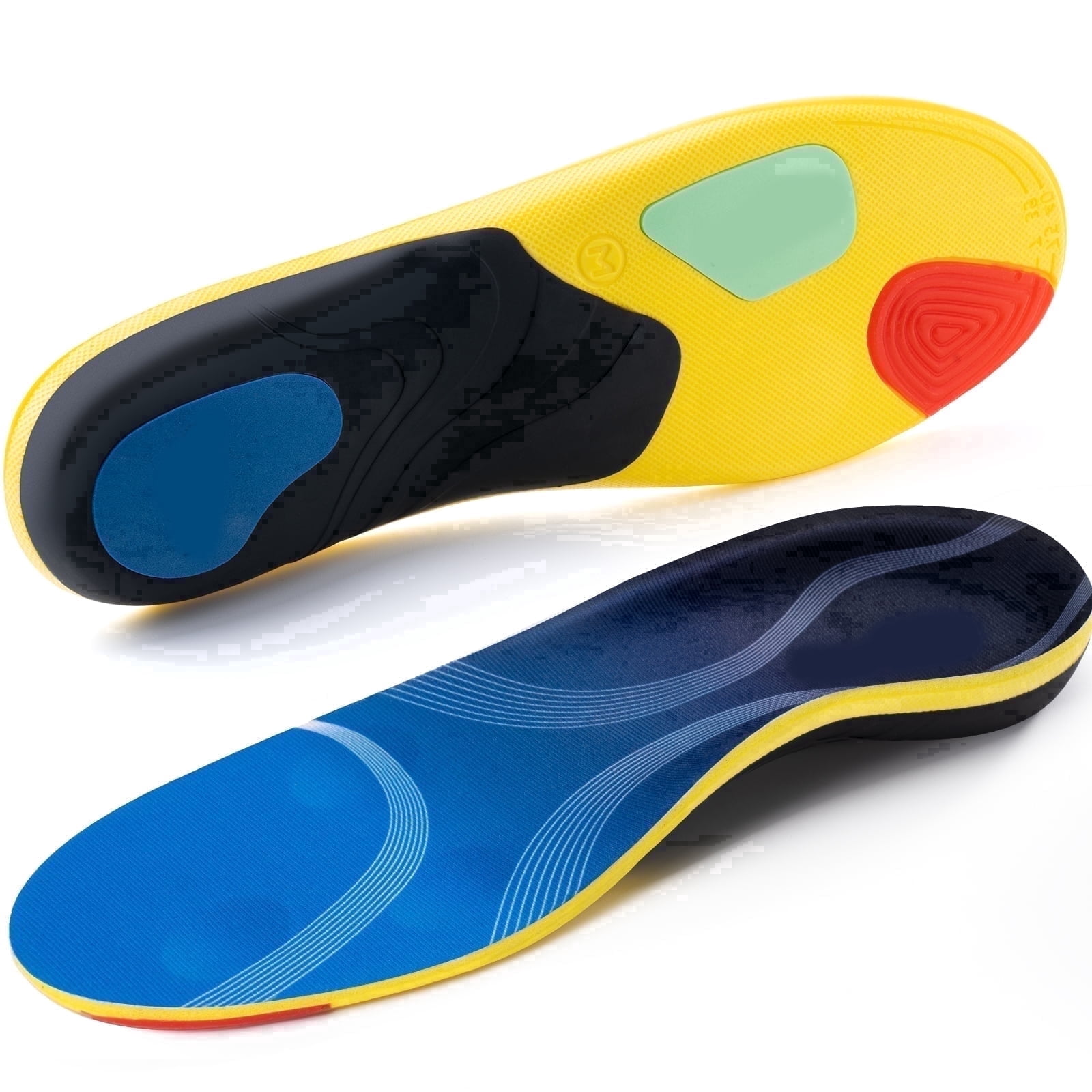 Ascii 80 OQRKI Plantar Fasciitis Insoles for Men Women - Orthotics Inserts, Shoe ...