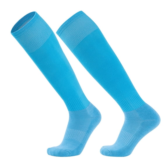 OQRKI Polyester Baseball Football Soccer Volleyball Tube Sock Breathable Moisture Wicking for Sports Training Game Practice Athletic Accessory (Sky Blue)