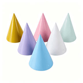 OQRKI Pre-Assembled Pastel Party Hats Mini Happy Birthday Paper Party Hats Adjustable Adult Cute Party Decorations Fun Celebration Supplies Small Macaron Circus Cone Hats Women Men Headwear
