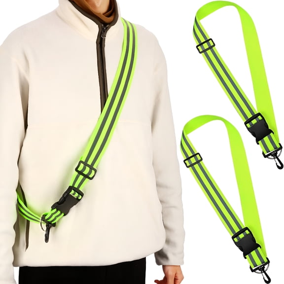 OQRKI Reflective Sash for Walking at Night Safety Reflective High Visibility Jacket Adjustable Sash for Walking Cycling at Night