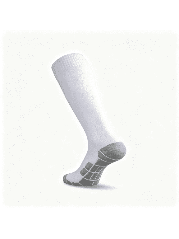 Soccer Socks(1/3/5 Pairs)Team Sport Knee High Socks for Adult Youth Kids,Versatile White Softball Socks