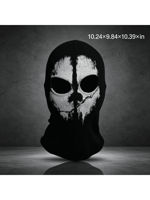 Unisex Ghost Print Stocking Balaclava Mask Good For War Game,Halloween Cosplay, Scary halloween mask for party.