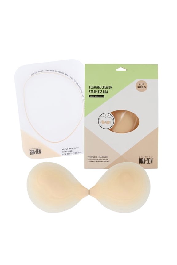WomenS Reusable Silicone Cleavage Creator Strapless Backless Bra,Adhesive Stick on Bra Cup Size A-D