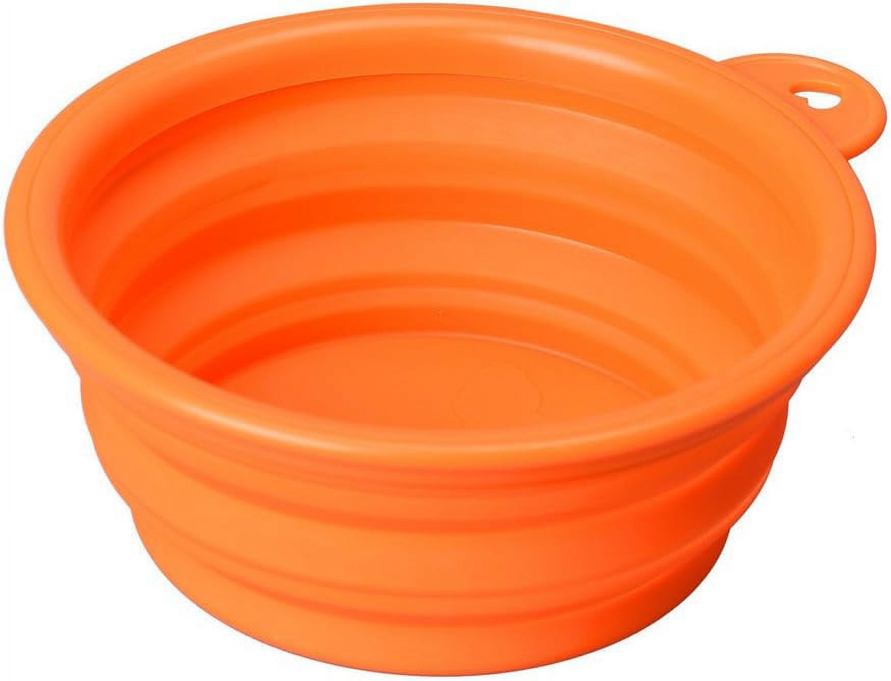 OR Dish Silicone Cat Bowl Feeder Collapsible Pet Water Dog Feeding Travel Pet Others No Spill Dog Bowls for Puppies(a1-Orange,One Size)