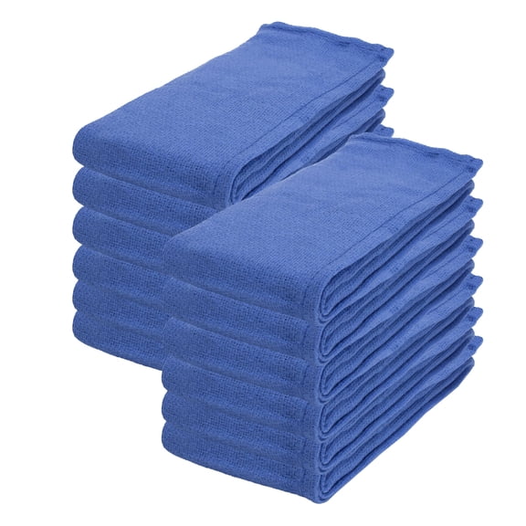 (12 Pack) Cotton Towels, 16 x 26, Highly Absorbent Cleaning Rags, OR Operating Huck Towels, Reusable Rags for Kitchen, Car Wash, Bar, House, Bathroom