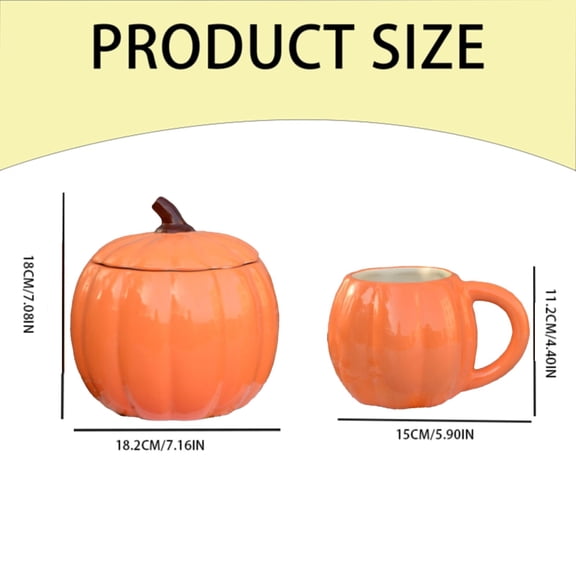 OR2 Borosilicate Pumpkin Drinking Cup, All-Purpose Hot & Cold Beverage Mug