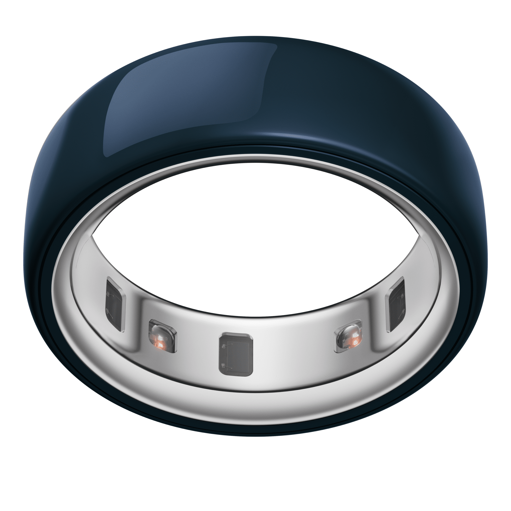 Oura Ring 4 Ceramic, Midnight Blue, Size 5, Smart Wearable, Sleep, Fitness & Heart Rate Tracker, 8-Day Battery (Size Before You Buy)
