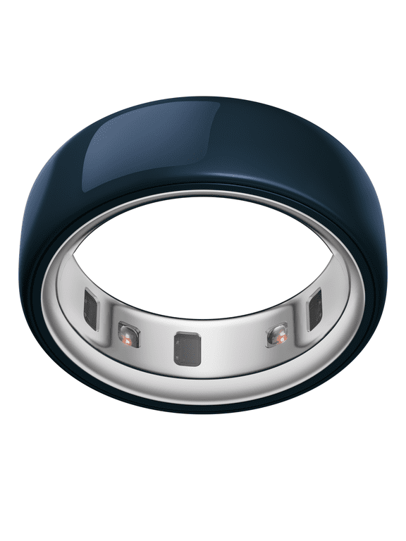 Ring 4 Ceramic, Midnight Blue, Size 8, Smart Wearable, Sleep, Fitness & Heart Rate Tracker, 8-Day Battery (Size Before You Buy)