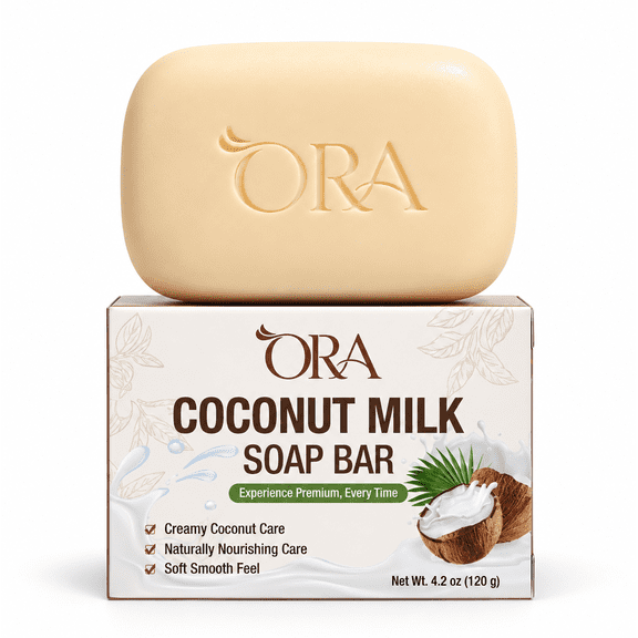 ORA Coconut Milk Premium Soap Bar Pack of 4 Bars